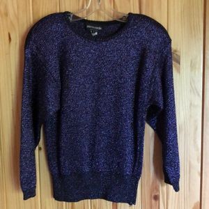 Vintage Pierre Cardin metallic purple pullover top